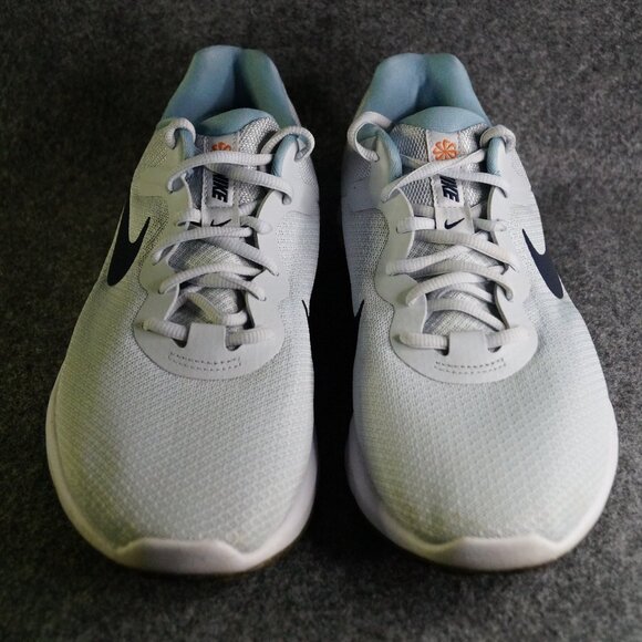 Nike Revolution 6 Extra Wide Pure Platinum Thunder Blue Men’s Size 9 Pre-Owned - Picture 2 of 16